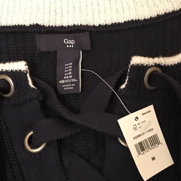GAP FACTORY Preppy Lace-Up NavySweater! - Picture 8 of 8